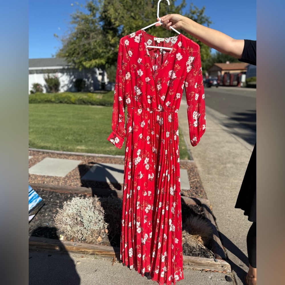 Red Floral Maxi Dress